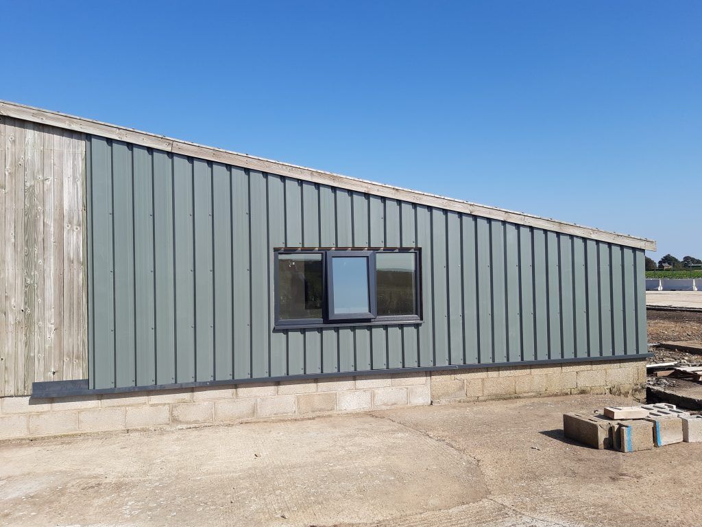 7-UnderConstruction-NewExterior Crowland Caravans - Shed under construction - new exterior.